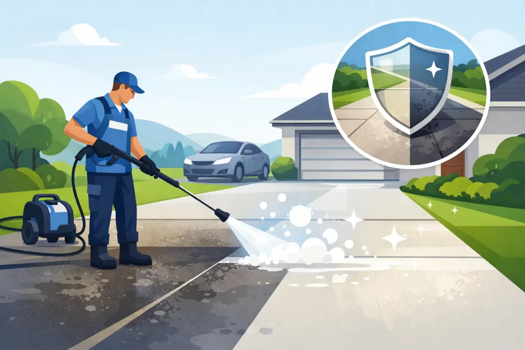 Pressure Washing Driveway Service That Lasts