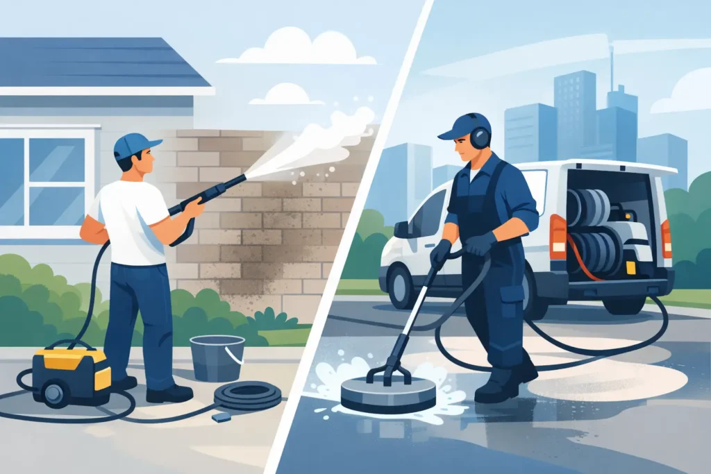 DIY versus professional power washing