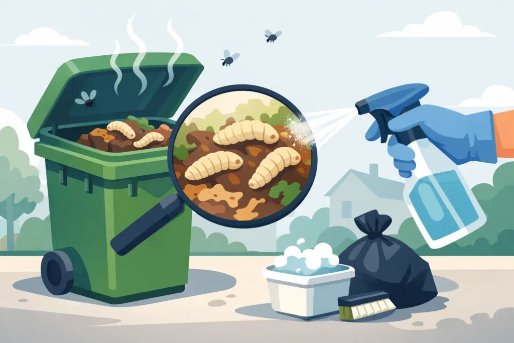 How to Remove Bin Maggots Fast