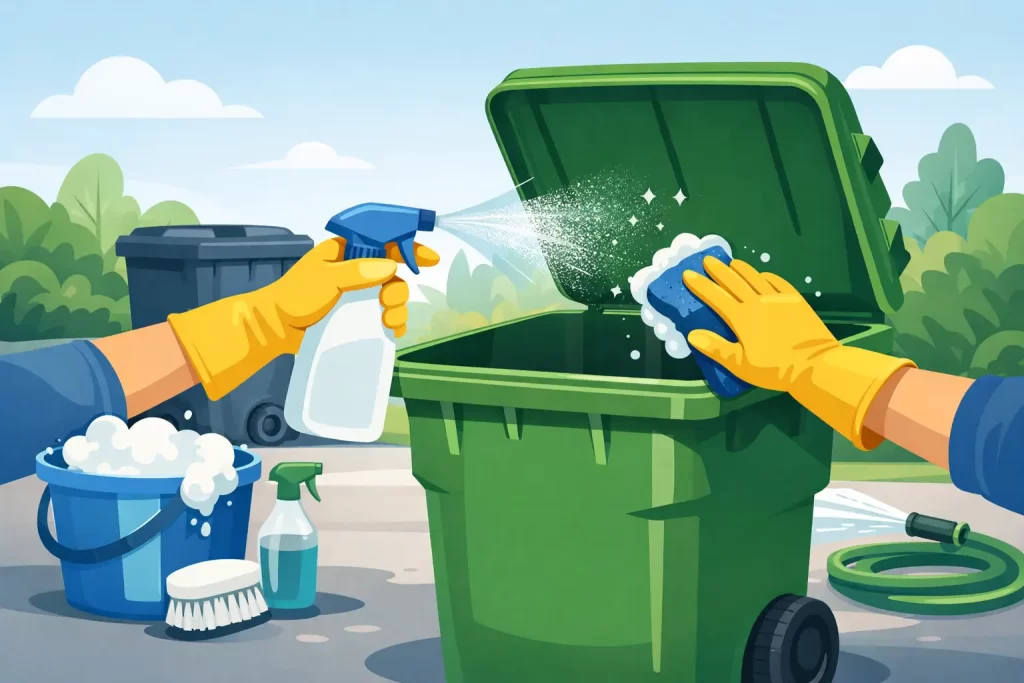 How to Sanitize Outdoor Garbage Containers