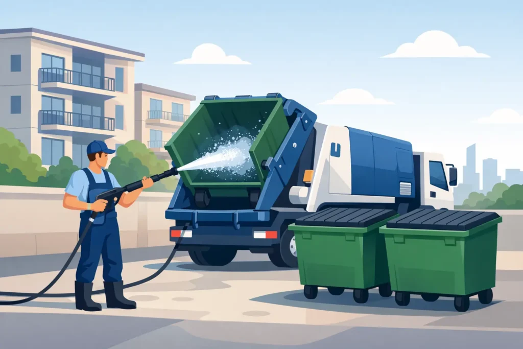 Apartment Complex Bin Cleaning Example