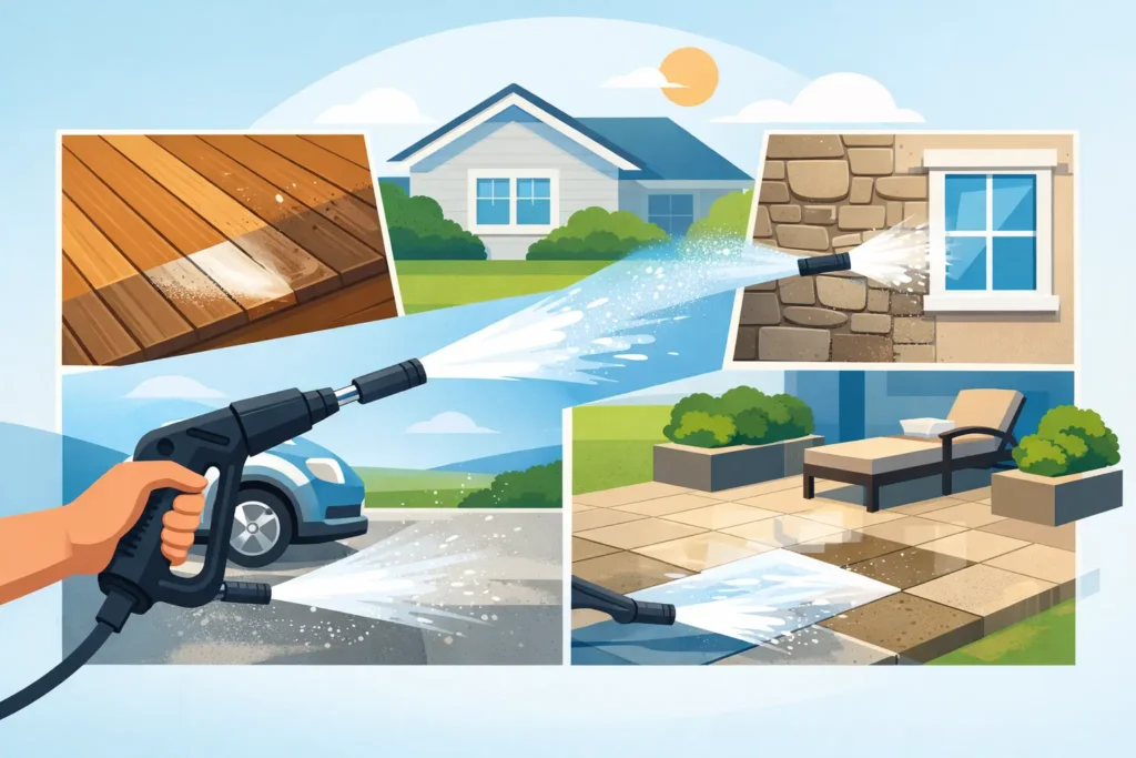 Best Surfaces for Pressure Washing at Home