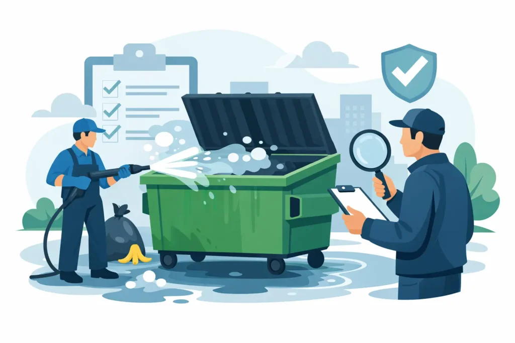 Dumpster Cleaning Before Inspections