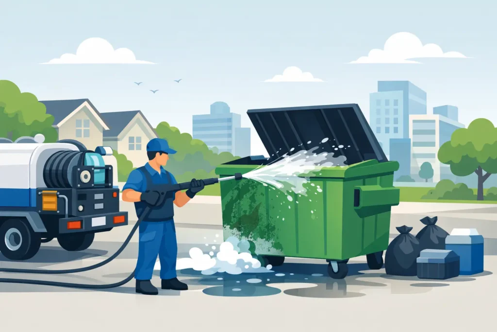 Dumpster Washing in Plymouth for Cleaner Properties