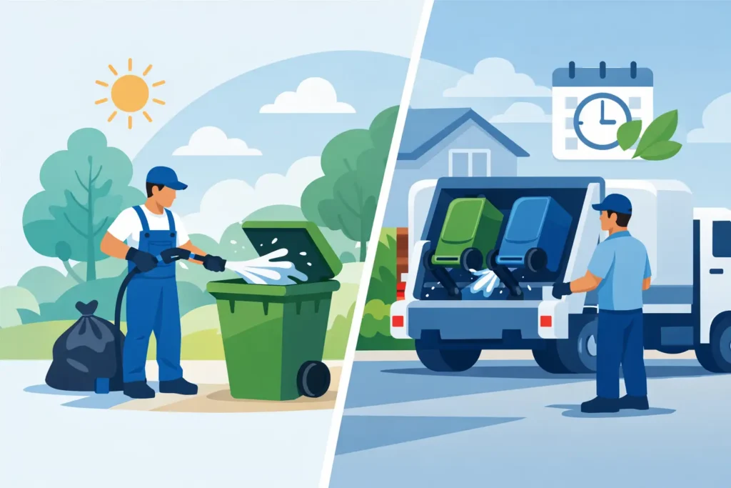 One Time vs Monthly Bin Cleaning