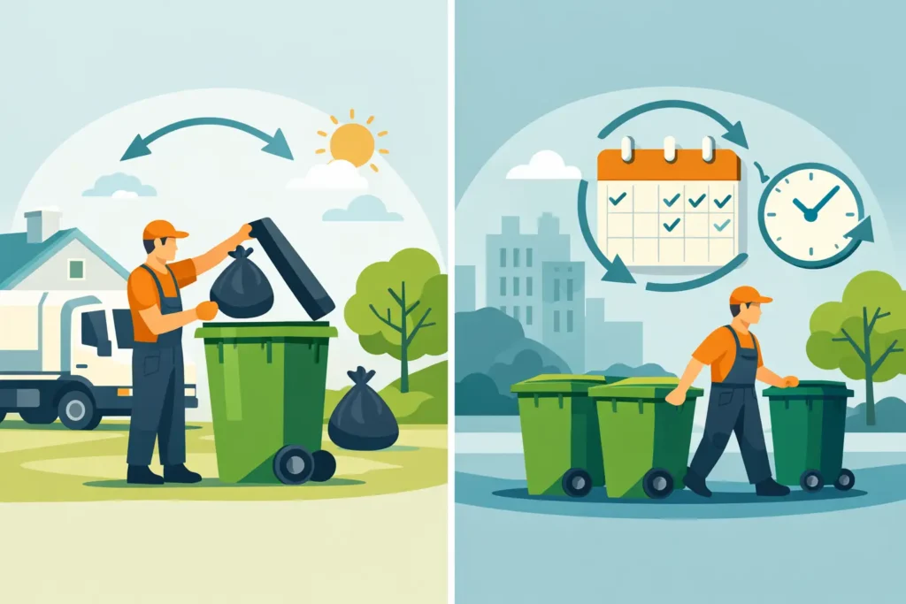 One Time vs Recurring Bin Service