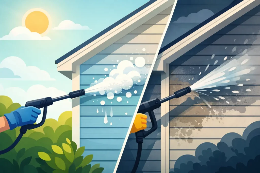 Soft Washing vs Pressure Washing for Siding