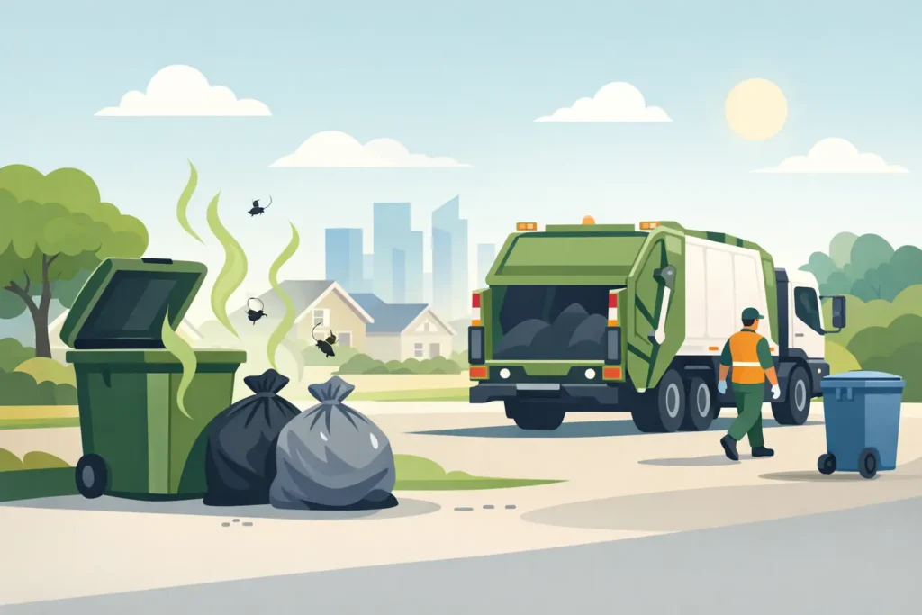Why Trash Odor After Pickup Still Happens