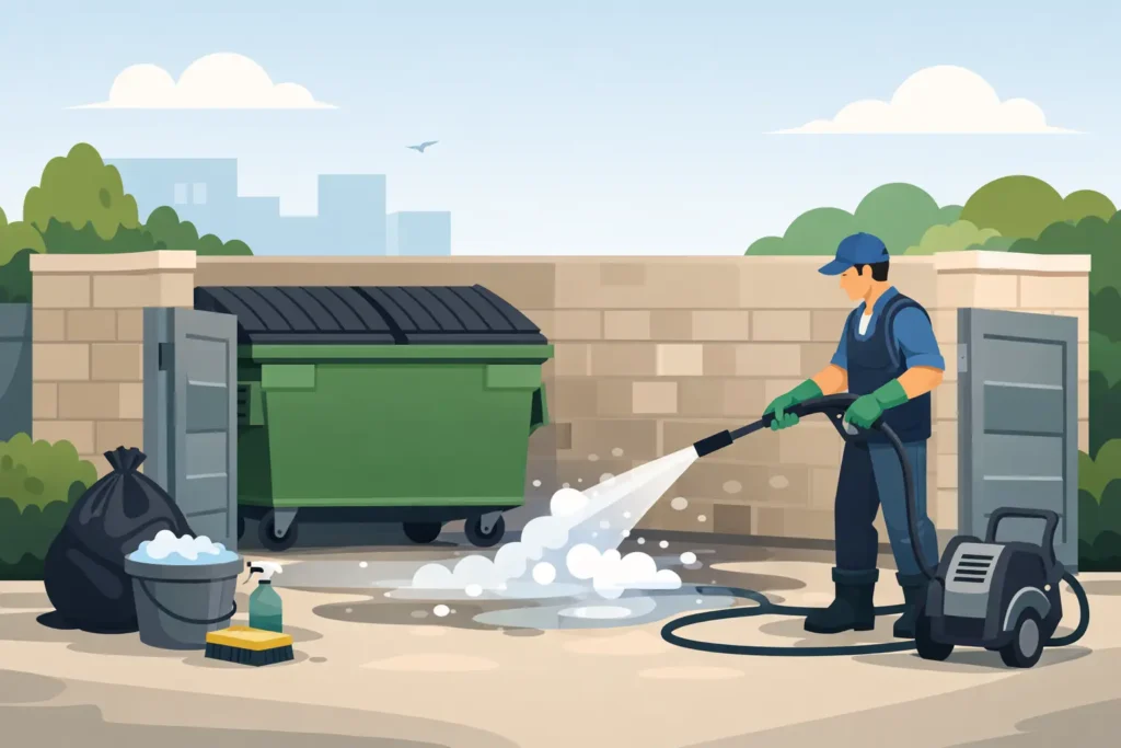 A Guide to Dumpster Enclosure Cleaning Done Right